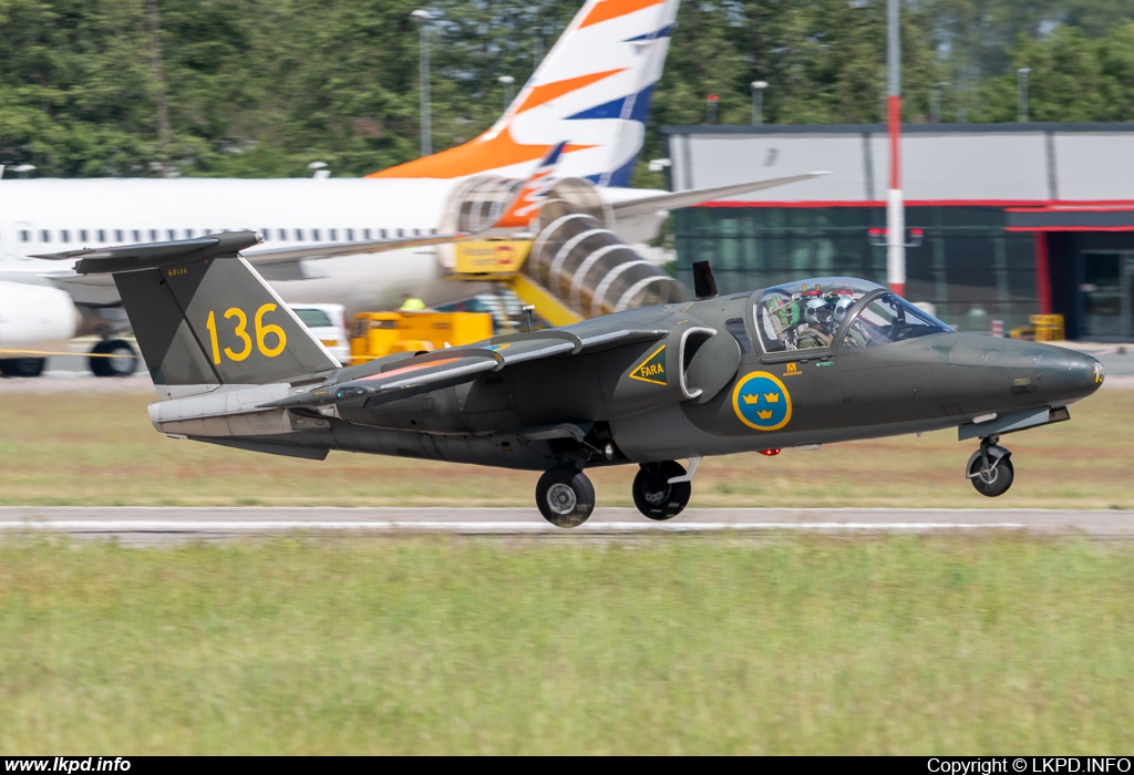 Sweden Air Force – Saab Sk60A (105) 136