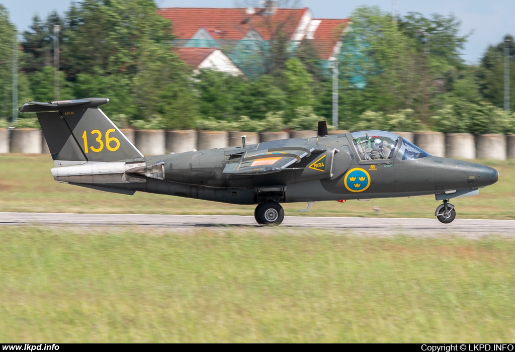 Sweden Air Force – Saab Sk60A (105) 136