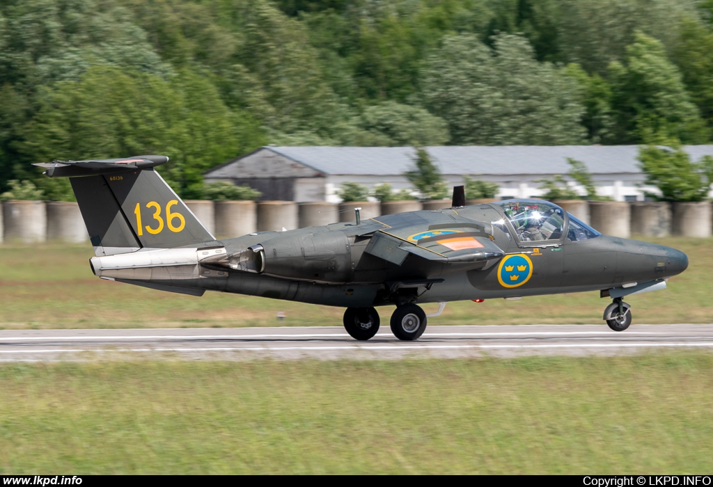 Sweden Air Force – Saab Sk60A (105) 136